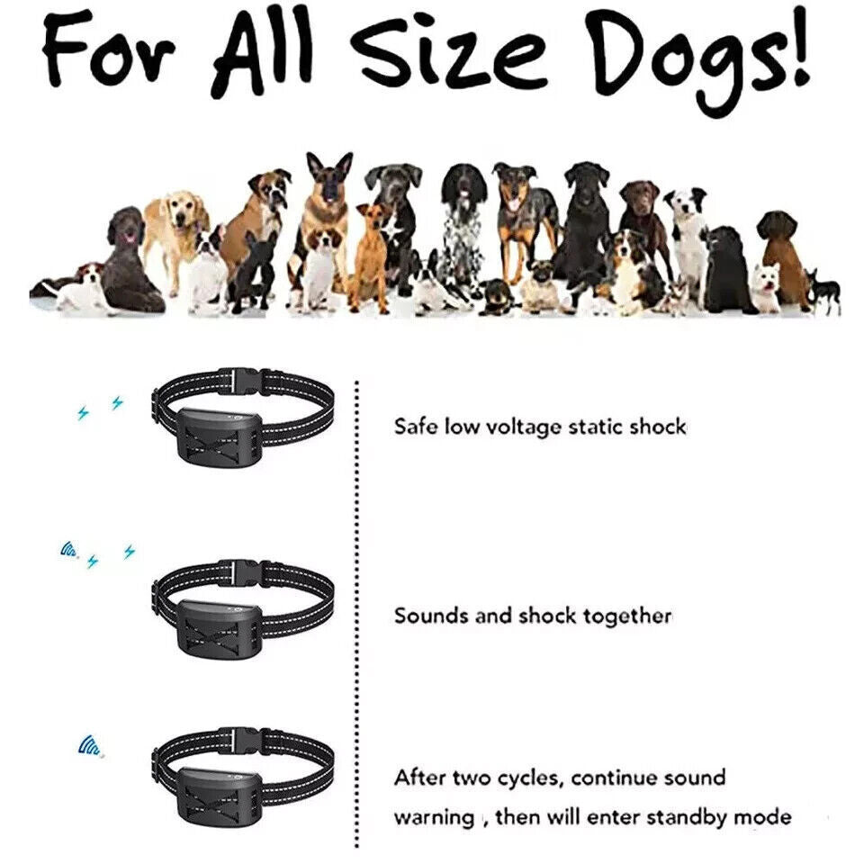Wireless 2 in 1 Electric Dog Fence Containment System Rechargeable Shock Collar