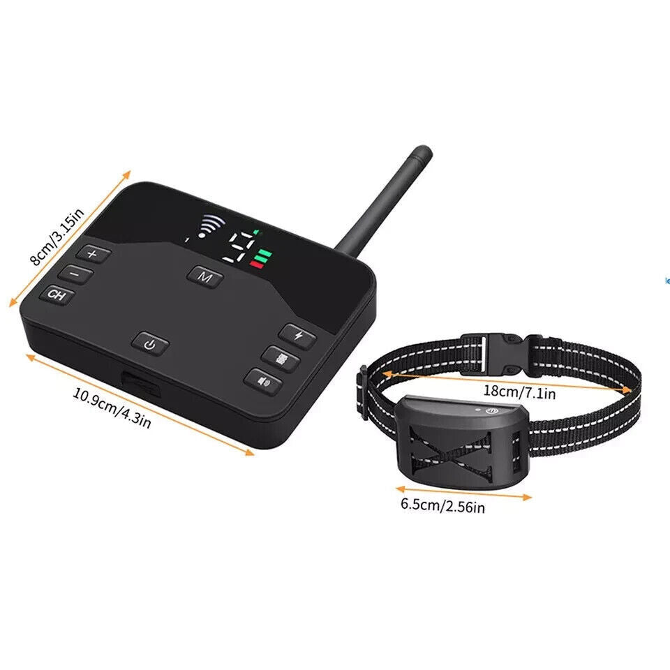 Wireless 2 in 1 Electric Dog Fence Containment System Rechargeable Shock Collar