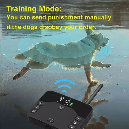 Wireless 2 in 1 Electric Dog Fence Containment System Rechargeable Shock Collar