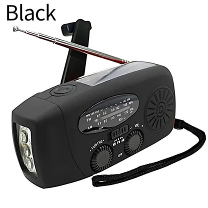 Solar Powered Emergency Radio With AM FM WB 4000mAh by eprolo
