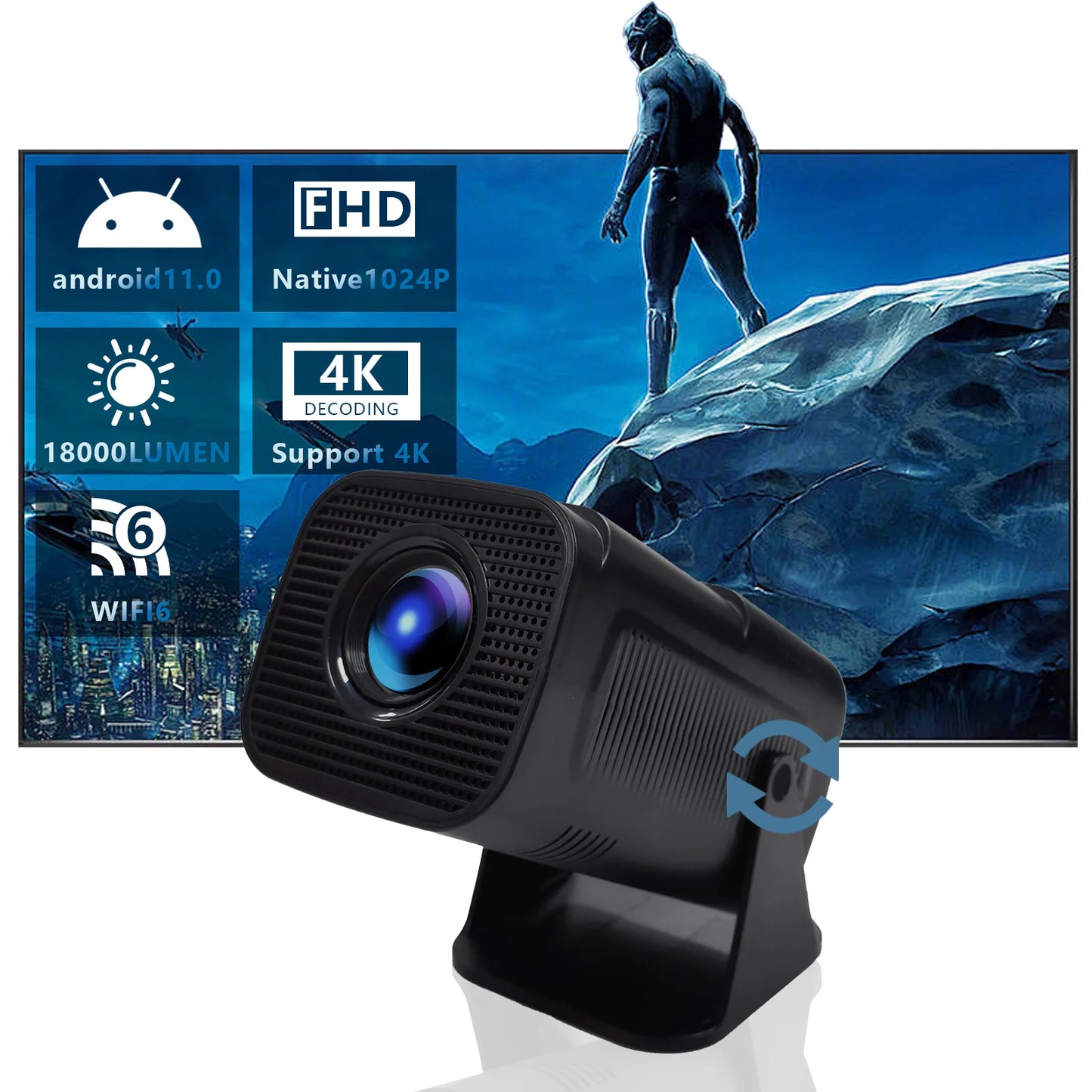 Mini Portable Projector Compact Home Theater For Movies by eprolo