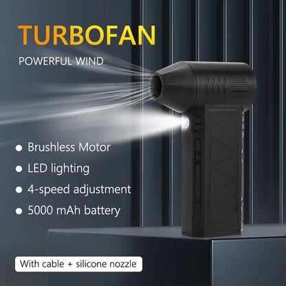 Mini Turbo Jet Fan With Light Portable Personal Cooler by eprolo