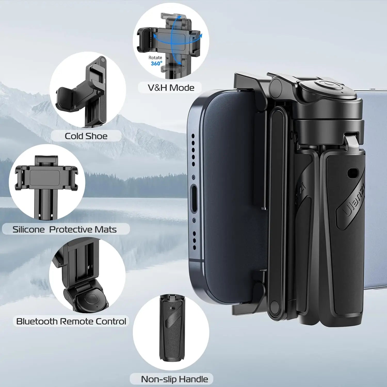 Ulanzi JJ02 Selfie Stick With Extendable Tripod Handle by eprolo