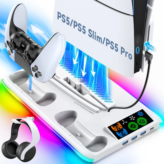 4 In 1 PS5 Multifunctional Dock Station Cooling Stand by eprolo